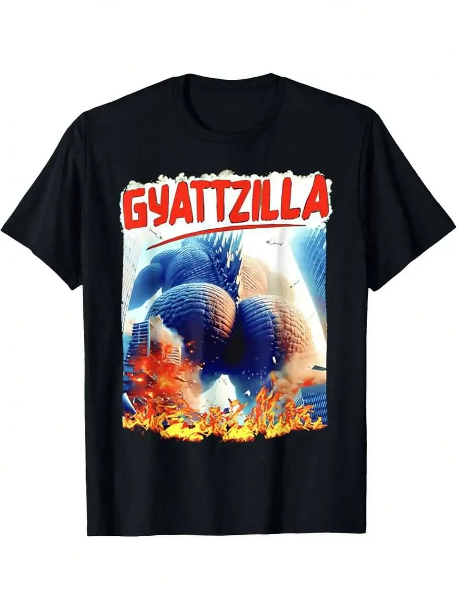 & Funny Meme Gyatt Zilla Cute T-Shirt 100% Cotton Trendy Y2K Short-Sleeve Tee-Soft, Quick-Drying, Moisture-Wicking; Ideal Sports