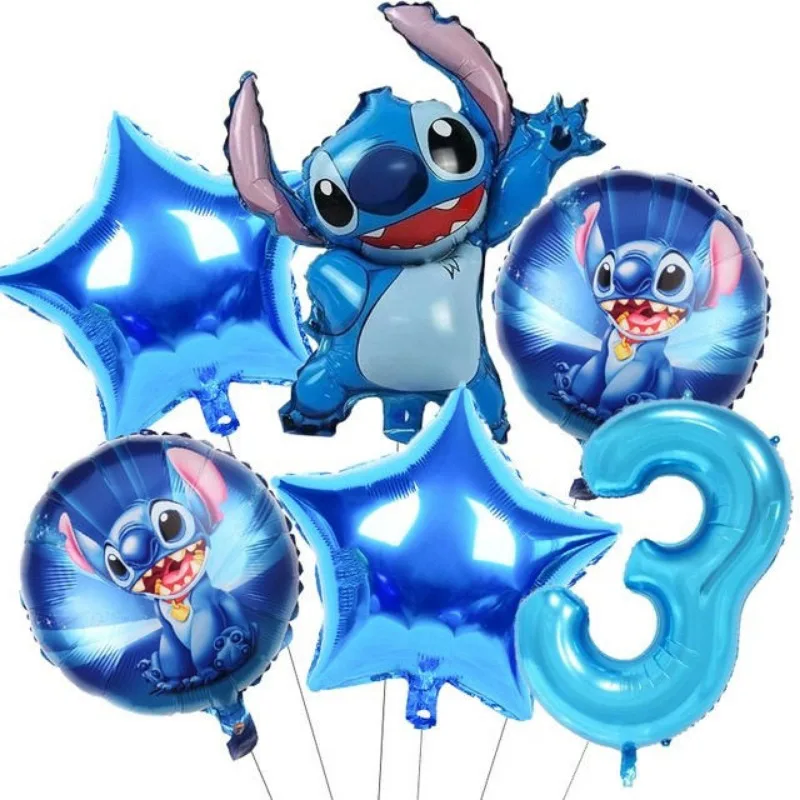 Disney Stitch Angel Lilo i Stitch animacja urządzenia peryferyjne uroczy dziecięcy układ sceny przyjęcia urodzinowego zestaw balonów o specjalnym kształcie