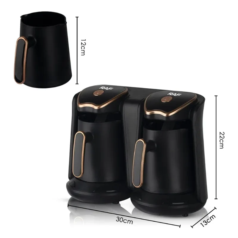 Semi-automatic Pump Pressure Turkish Portable Coffee Machine Cordless Electric Pot Travel 600W Double Coffee Maker 220V/110V