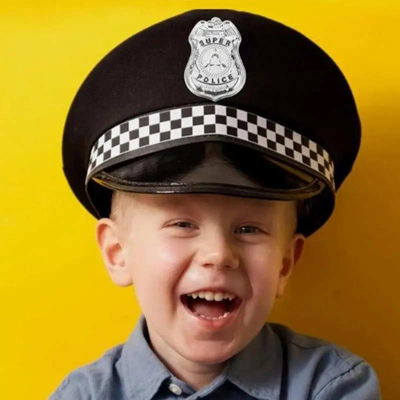 Cop Abzeichen für Kinder Rollenspiel Polizist Brosche Halloween Cop Cosplay Kostüm Zubehör für Kinder Jungen Mädchen Rollenspiel Kleidung