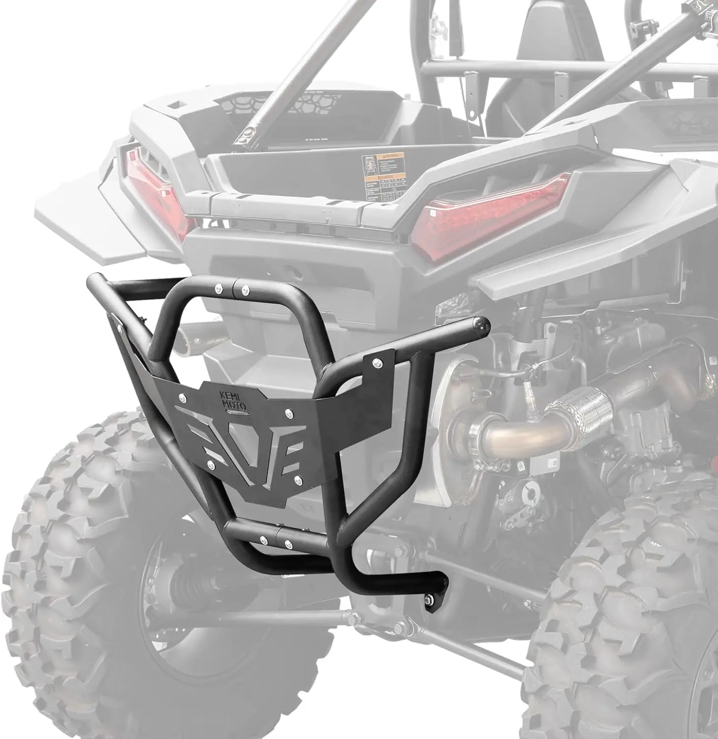 KEMIMOTO #2884514 UTV 1.5-inch Tubing Steel Rear Bumper Compatible with Polaris RZR XP 1000/ RZR XP 4 1000 2024 2025 2/4-Seat