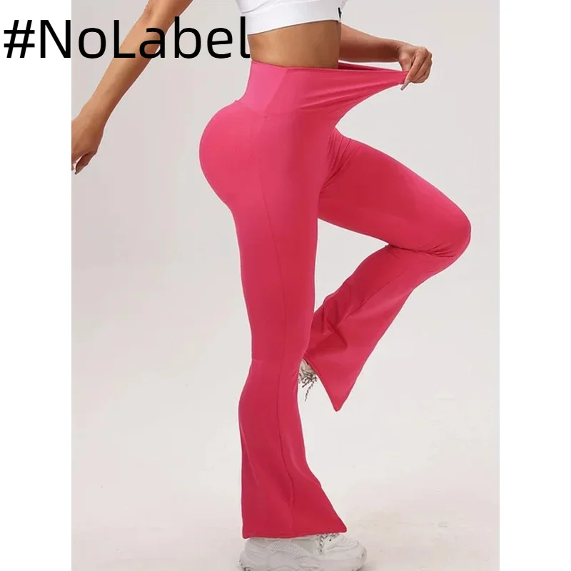 NoneLabelCollection Women Yoga Flare Pants Tight Hip Lifting Dance High Waist Leggings Sweatpants Gym Running Breathable Fitness