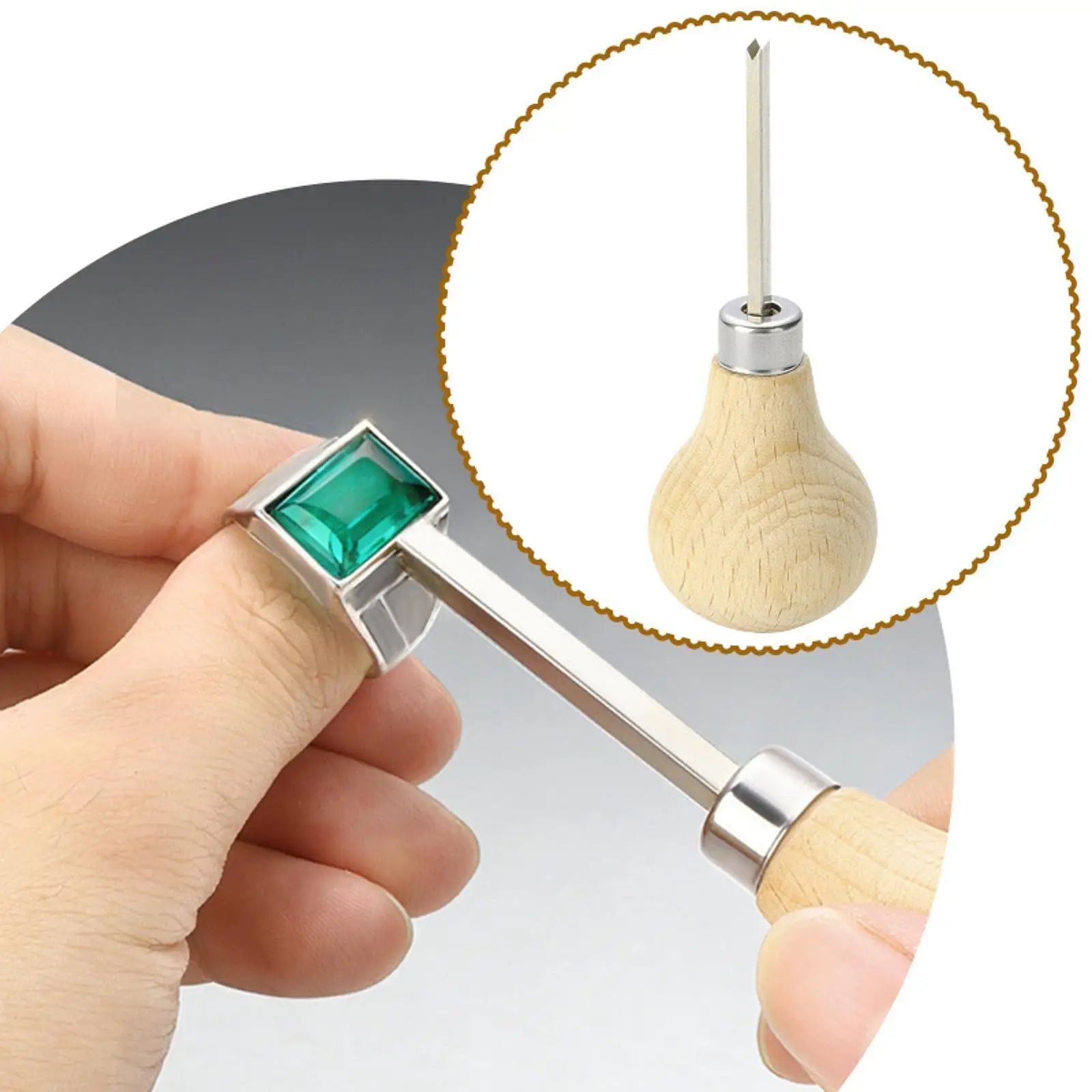Jewelry Stone Setting Prong Pusher Ergonomic Handle Tool for DIY Jewelry Making Kit Beads Bracelets Craft Supplies