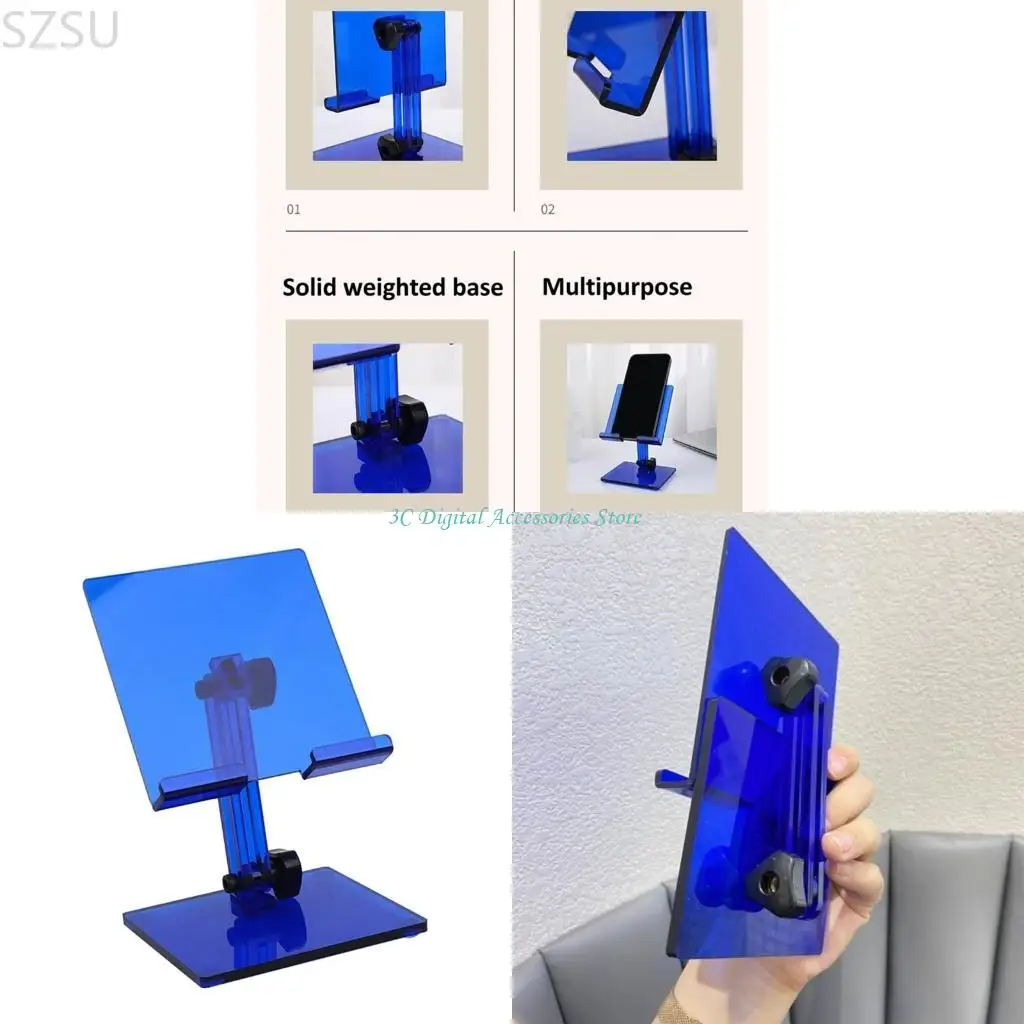 

SZSU Phone Tablet Pad Stand Desktop Tablets Holder Acrylic Color Stable Base Foldable