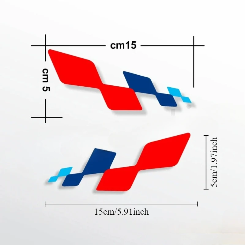 1Pair Geometric Creative Design Motorcycle Helmet Stickers Waterproof Racing Helmet Decals for Arai Shoei AGV HJC Shark LS2 Bell