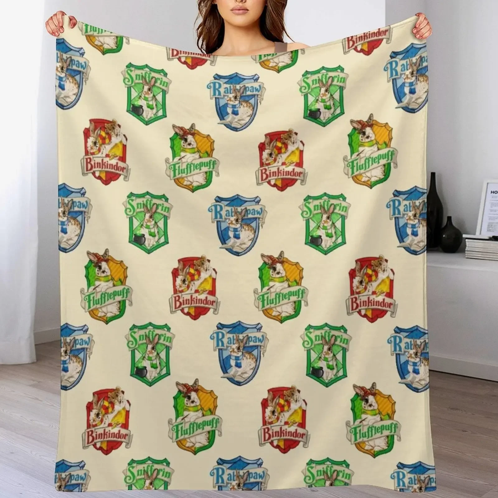 

Magical Rabbit Copper Throw Blanket Cozy Throw Blanket for Bed Sofa Chair