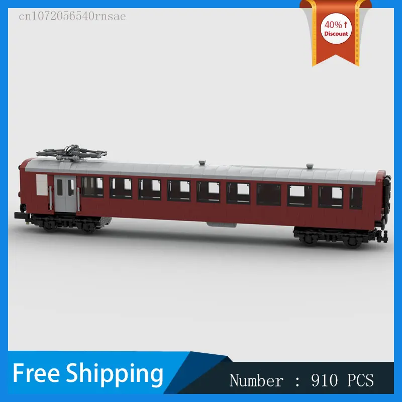 

MOC Building Blocks Train Carriage Modular Model DIY Bricks Assemble Toys Car Christmas Gifts Birthday Present Transportation