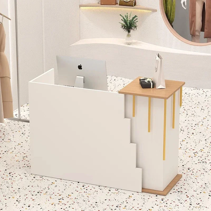 

Деревянная стойка регистрации, кассовая консоль, современные стойки регистрации, ящик для конференций, мебель для салона красоты Mesa Escritorio