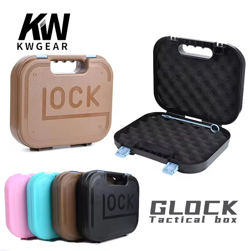 

For GLOCK Storage box Multifunctional Portable Plastic Gun Case Waterproof Tactical ABS Pistol Case for G17 Hunting suitcase