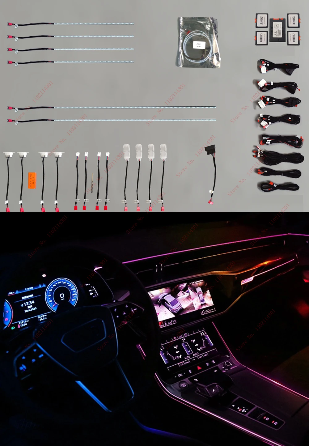 

Symphony Led Ambient Light For Audi Q8 2019-2023 Interior LED Decorative Ambient Light Car Atmosphere Light Decoration im