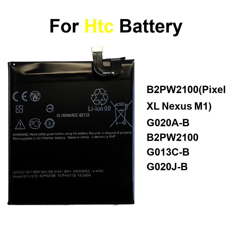 

Аккумулятор для мобильного телефона с длительным сроком службы G020A-B B2PW2100 G013C-B 3430-3700 мАч для HTC Google Pixel 3A 3XL Xlnexus 3 4
