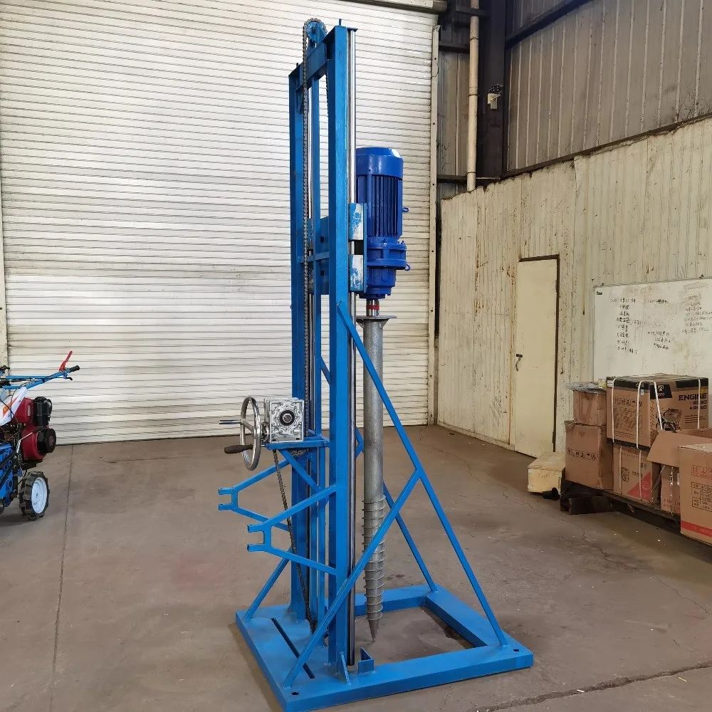Multifunctional electric photovoltaic drilling rig impact auger high-efficiency pile driver