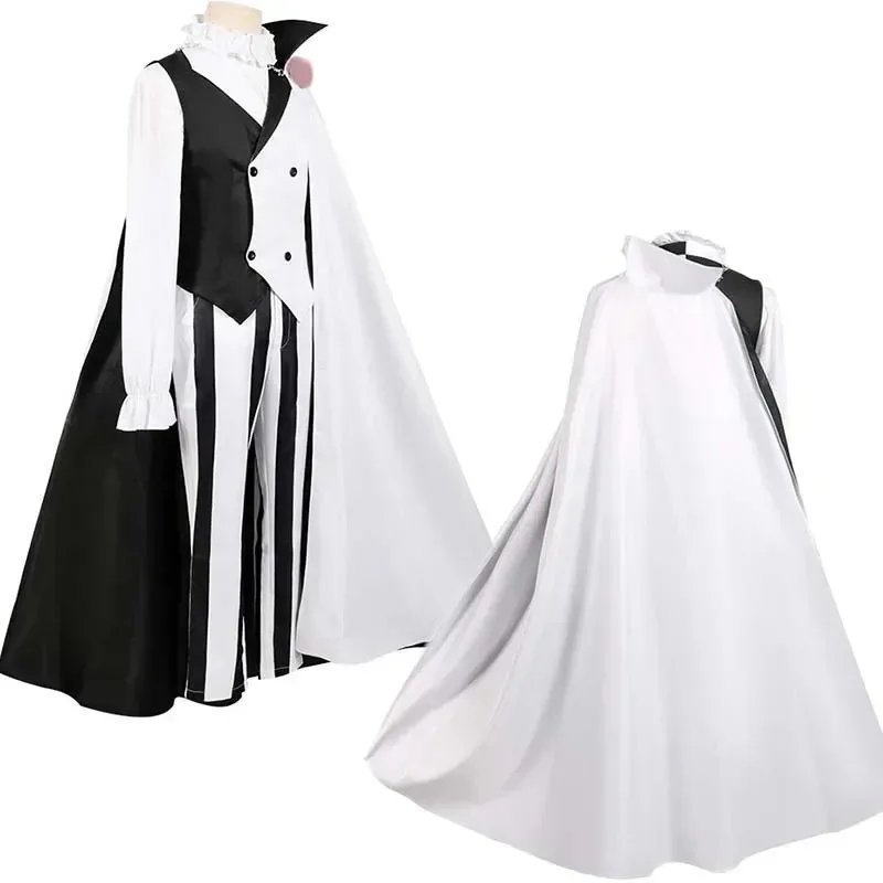

Gogol Costume Anime Bungou BSD Season 4 Nikolai Cosplay Cloak Cape Uniform Suit Wig Halloweens;3,k8't,