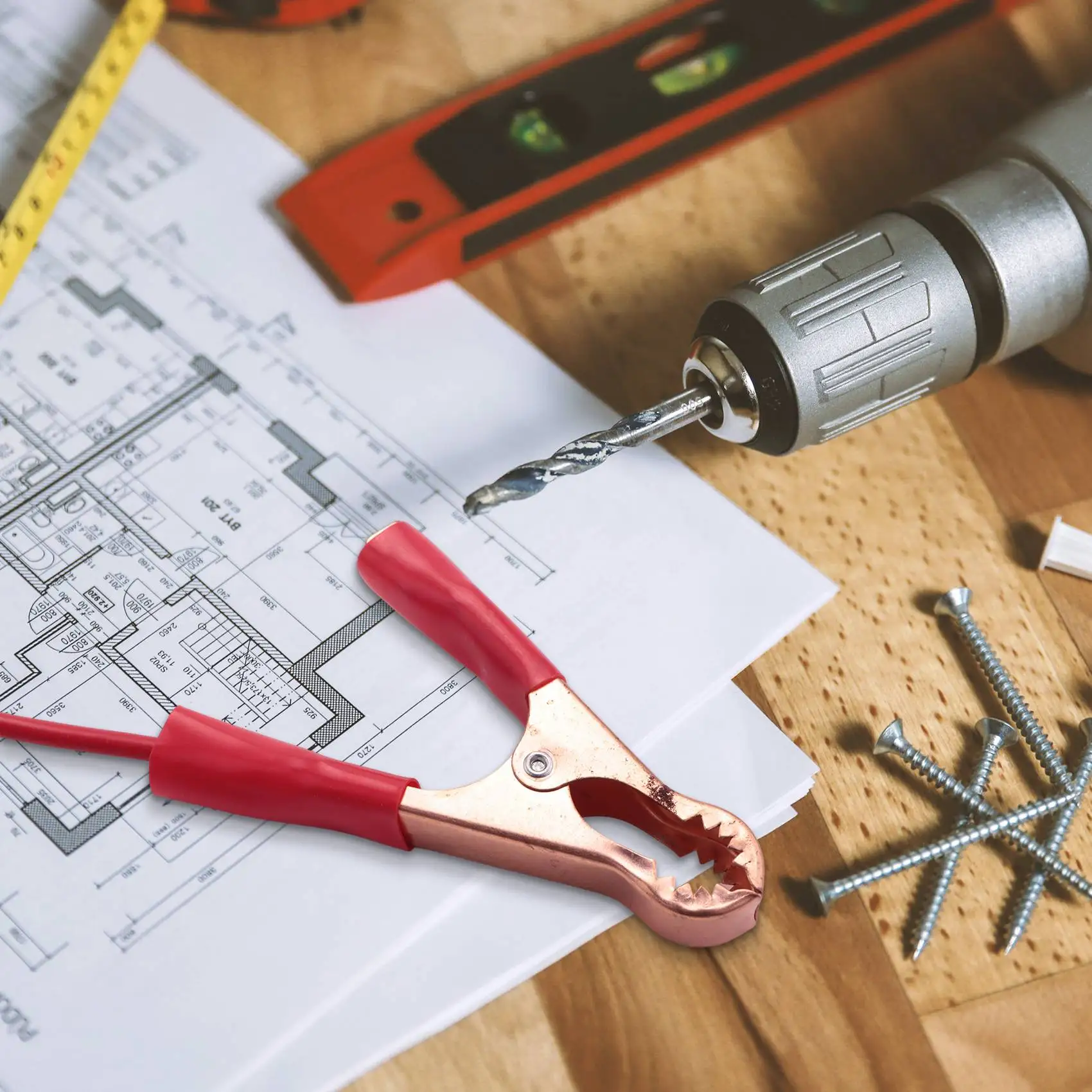 AA84 2FT 12V 24V Car Cigarette Lighter Socket Female Adapter 15A Alligator Clips Car Battery Clip-on Extension Cord