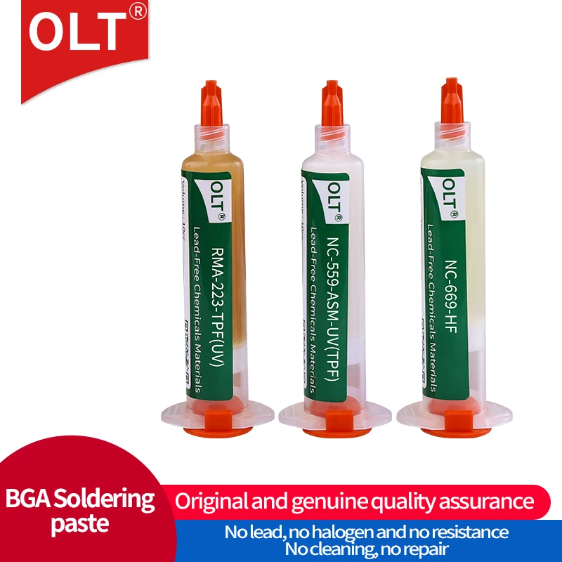 original NC-559-ASM SMD BGA Welding Flux Lead-Free No-Clean Phone PCB Repair Soldering Oil Rosin Flux for Solder Paste 10cc