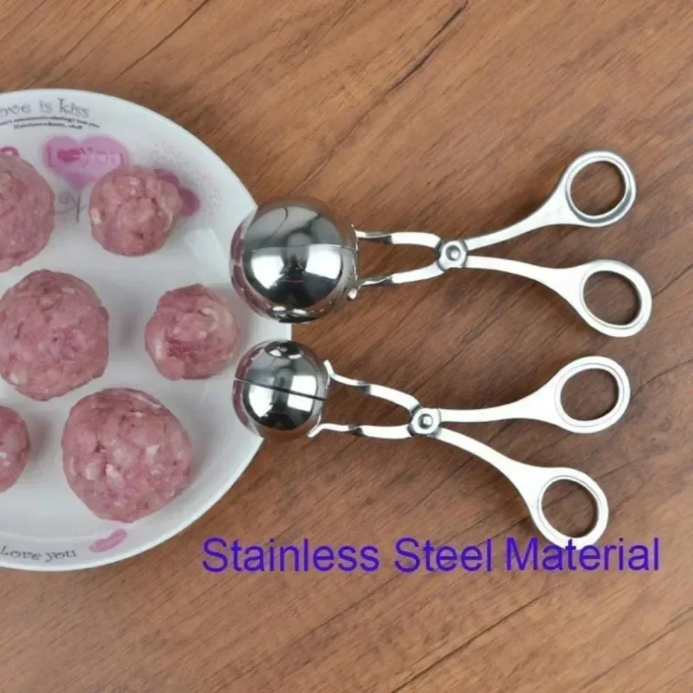 ​​1PC 3-in-1 Meatball Maker Mold, Rice Ball & Fish Ball Shaper Tool - Food-Grade Plastic Kitchen Gadget for Home Cooking