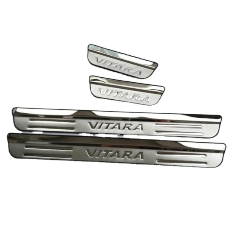 

Car styling 4PCS stainless steel External Car Scuff Plate/Door Sill Door Sill For Suzuki Vitara 2015 to 2022 Car accessories