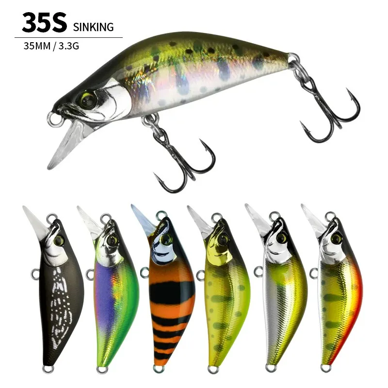 

Sinking Minnow 3.3g 35mm Swimbait Wobbler Crankbait Jerkbait Fishing Lure 35S Freshwater Artificial Hard Bait Bass Trout Pike