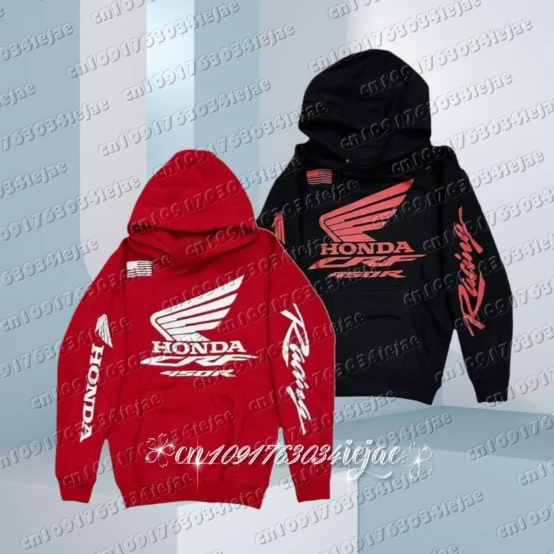 

HONDA New Hoodie Honda Printed Logo Printed Autumn and Winter Men's Women's Universal Street Clothing Casual Hoodie Motorcycle