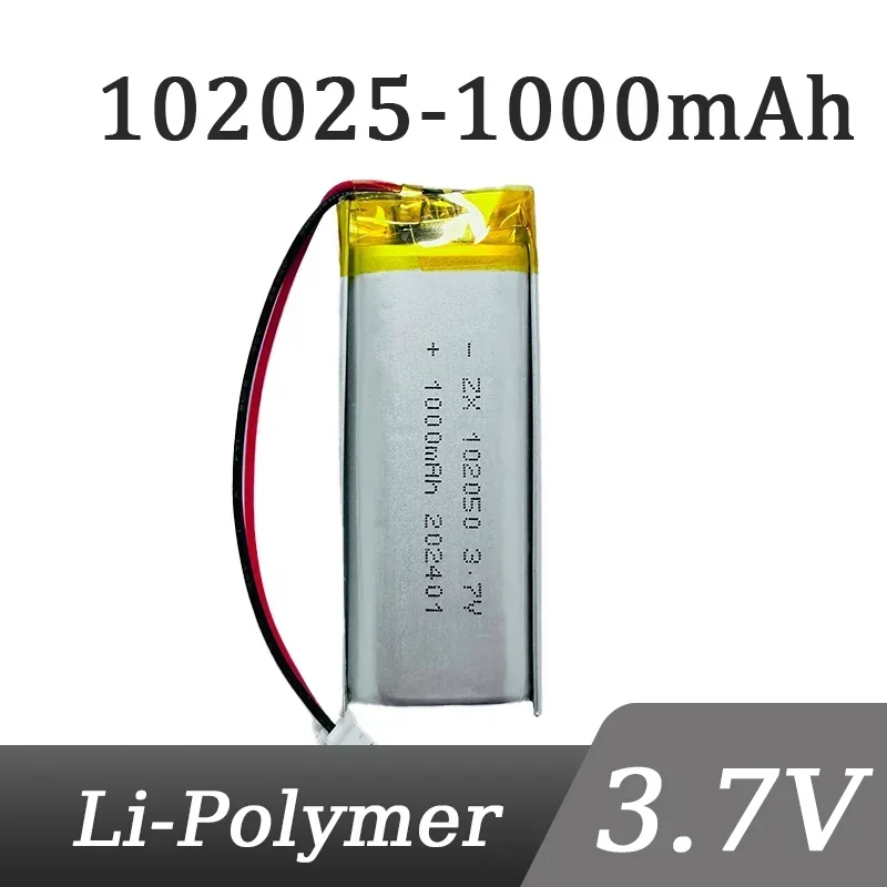 1000mAh Lithium Battery 102050 Beauty Instrument LED Lighting Electrical 3.7V Environmentally Friendly Polymer Lithium