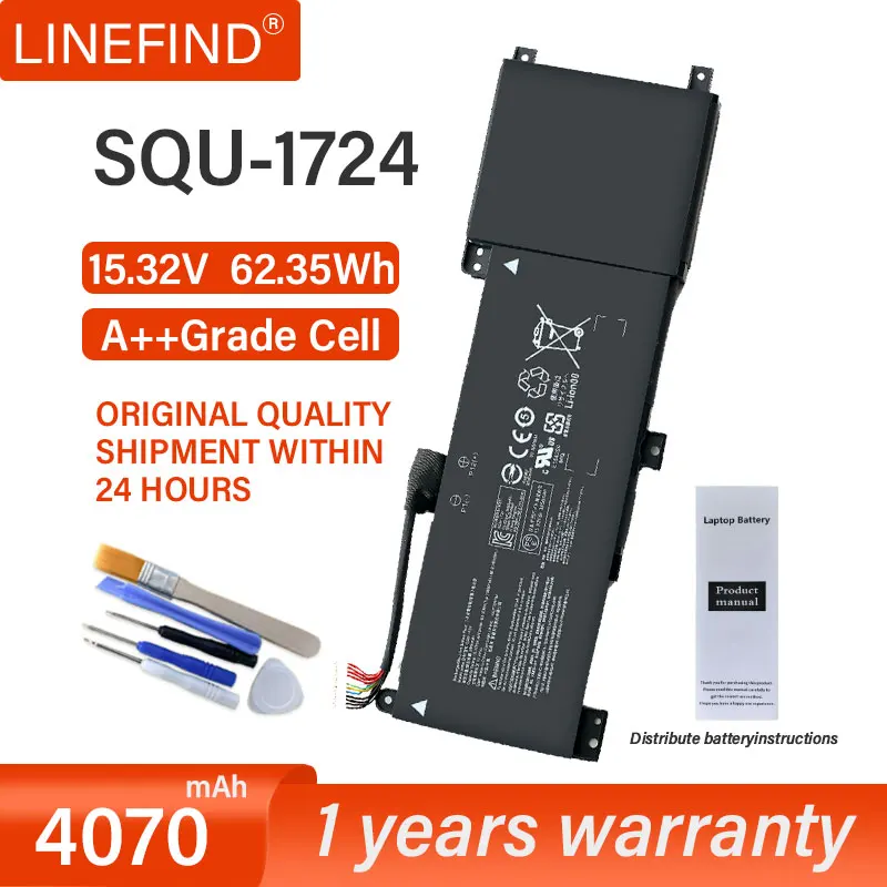 

New SQU-1724 SQU-1723 Laptop Battery For AORUS 15-XA 15-WA 15-W9 15-SA 15 X9 For GIGABYTE THUNDEROBOT 911 Quanta