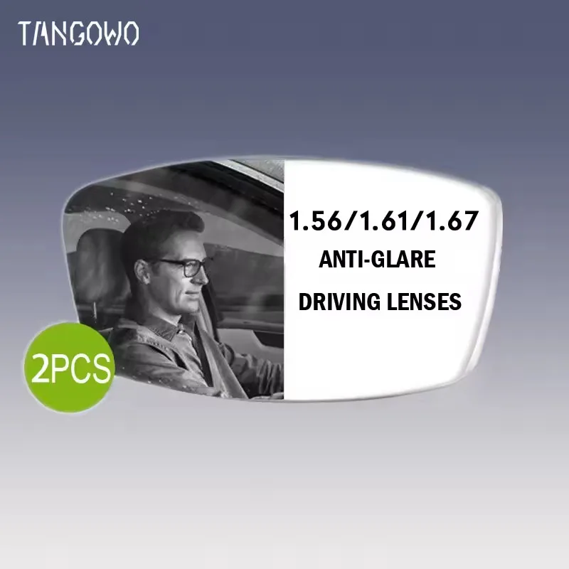

TANGOWO 1,56 1,61 1,67 Single Vision HD CR39 Антибликовые Асферические линзы с защитой от царапин и синего света Антибликовые линзы для вождения