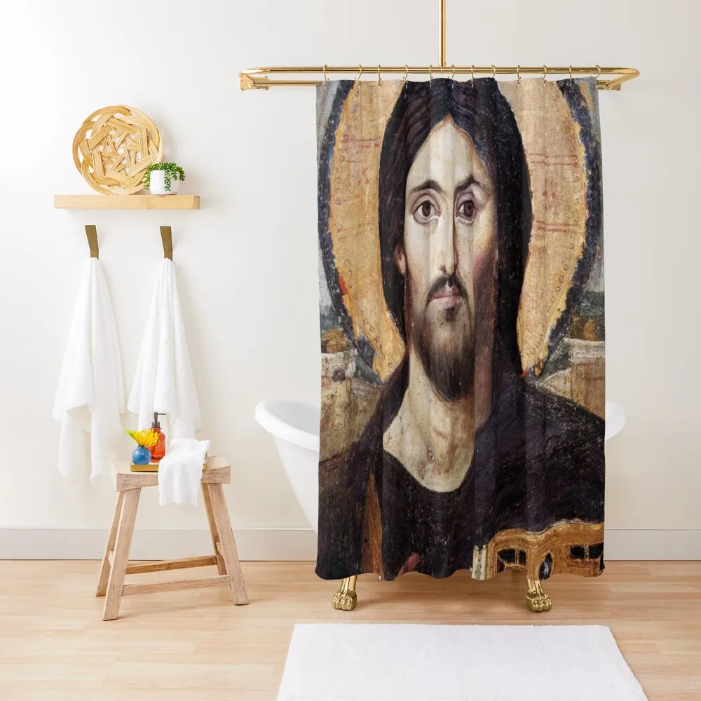 Christ the Pantokrator (Sinai) Shower Curtain Modern Showers For Bathroom Anime Bathroom Curtain