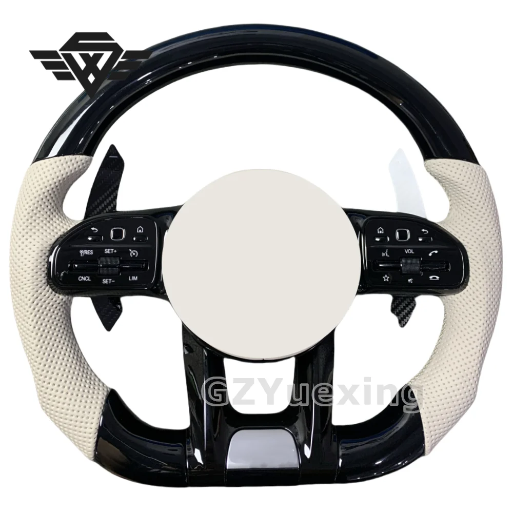 Volante de cuero deportivo de madera de Durazno, superventas, para Mercedes Benz AMG Clase C 809 W204 C63 W212 W218 W207 W172 G55 AMG GLS