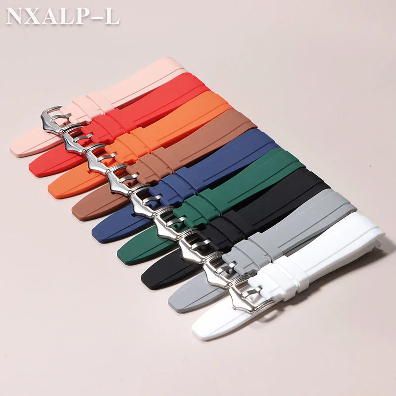 Мягкий силиконовый ремешок для Seiko for Citize с изогнутым концом, ремешок для часов Omega for Swatch for Rolex, мужской и женский спортивный браслет 20 мм 22 мм