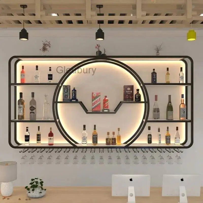Wine Nightclub Display Cabinet Shelves Space Saver Tall Storage Alcohol Cabinet Nordic Showcase Arredamento Bar Furniture