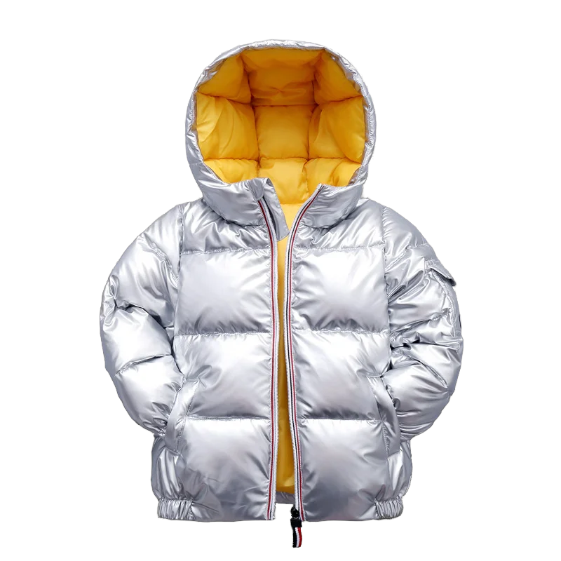 Boys Girls Hooded Down Jackets Kids Coats Winter Kids Warm Top Toddler Zipper Children Outerwear Costume