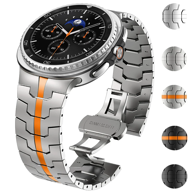 

Metal Stainless Steel Strap for Samsung Galaxy Watch 8 40mm 44mm 46mm Titanium Bracelet Band for Galaxy Watch 8 Classic Correa