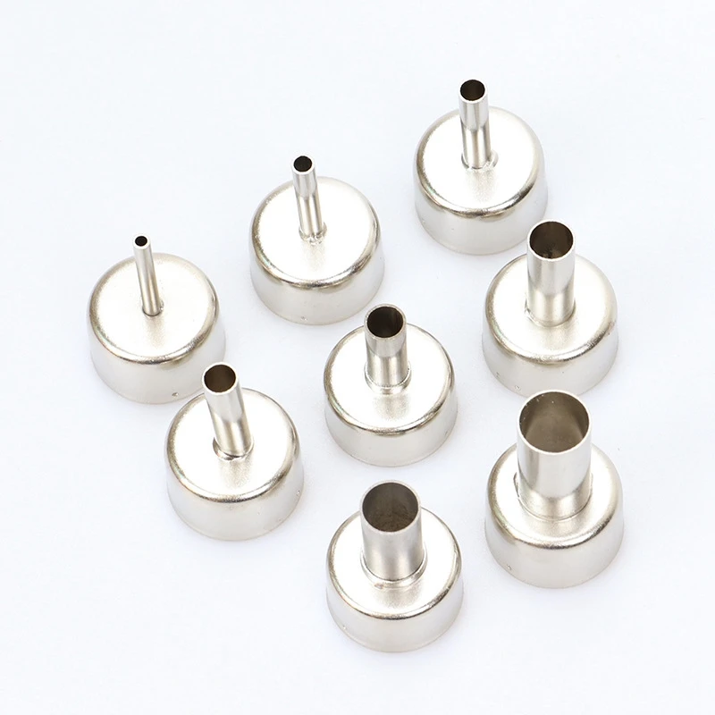 ABIS-8Pcs Hot Air Nozzle for Station 8858 Digital Hot Air Blower BGA Rework Solder Station