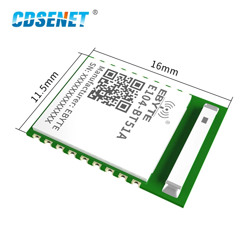 E104-BT51A CC2640R2L 2.4GHz 5dBm 블루투스 모듈 범위 3.3V BLE5.0 세라믹 안테나 UART BLE 모듈 PCB 안테나