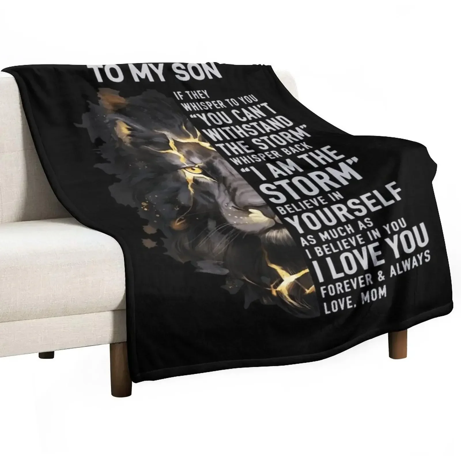 

To My Son - From Mom Throw Blanket Summer Beddings Camping Flannel For Sofa Thin Blankets