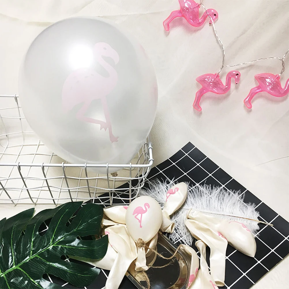 

12Pcs 12Inch Latex Rubber Balloons Birthday Balloons Favors Supplies Decorations 2.8g (Flamingo)
