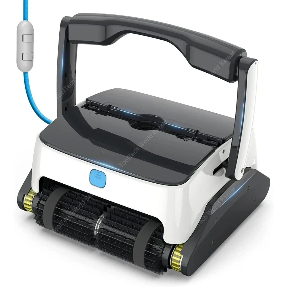 

Robotic Pool Cleaner for In-Ground and Above Ground Pools Up to 50 Feet - Powerful Triple Motors,and Wall Climbing Function