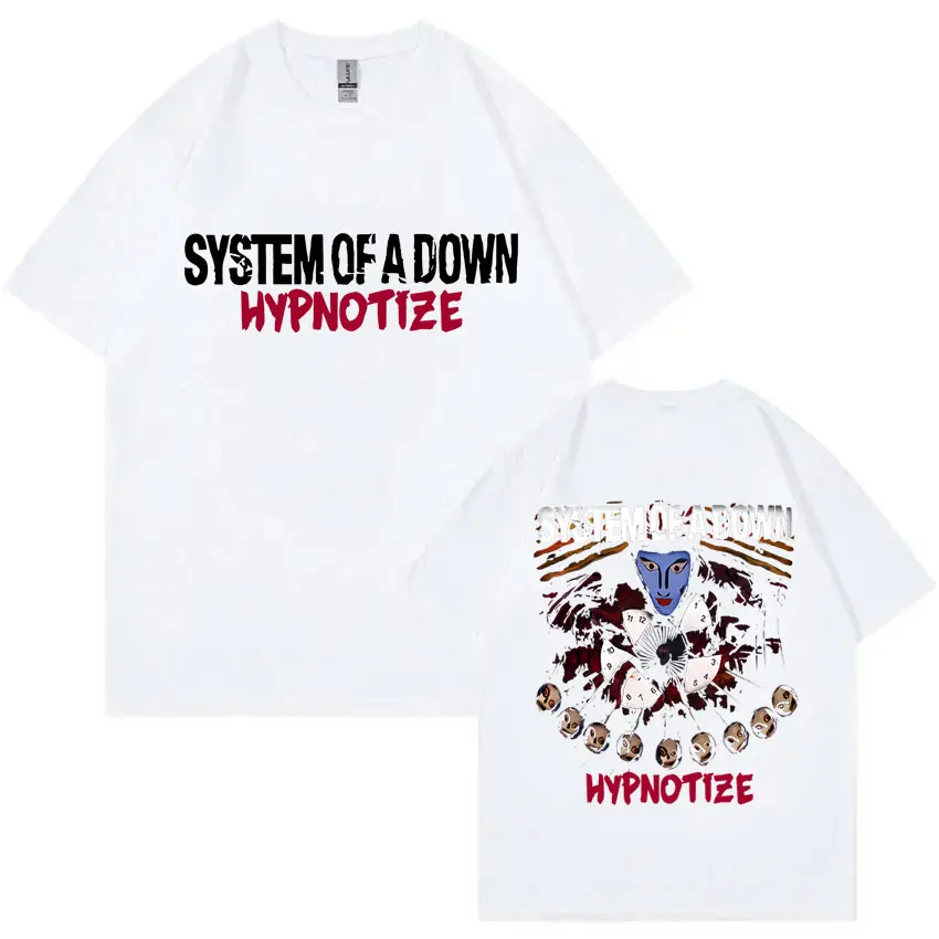 Rock Band System of A Down Hypnotize Graphic T Shirts Men Women Alternative Metal Music T-shirts Men\'s Vintage Oversized T-shirt