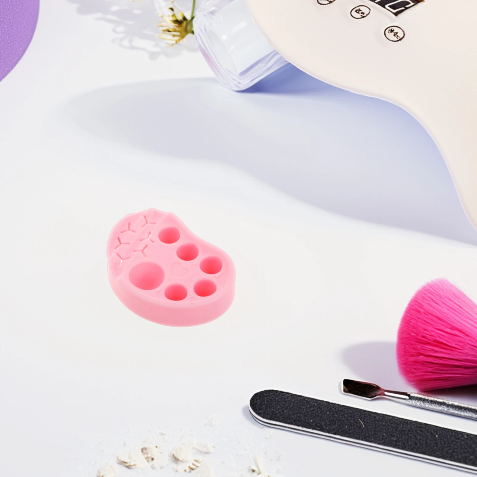 

Silicone Manicure Palette Multifunctional Nail Art Mixing Palette Eyelash Tattoo Color Mixing Tray Nail Polish Makeup Plate