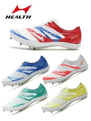 Health Spike Shoes Thick Soled Sprint Shoes Track and Field Physical Long-distance Running Long Jump Competition Sneakers 818S