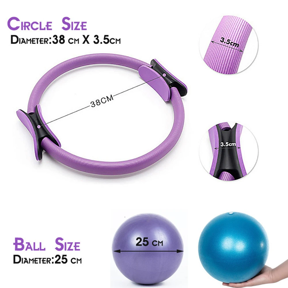 Yoga Fitness Ring Circle Pilates Women Exercise at Home Resistance Elasticity Yoga balls Tension Bands Gym Workout Equipment