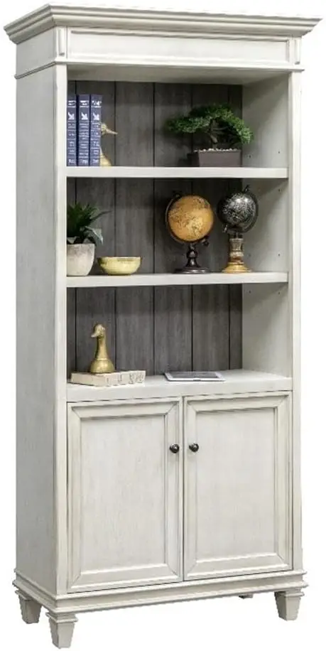 Libreria per mobili con ante inferiori, libreria bianca, libreria per bambini