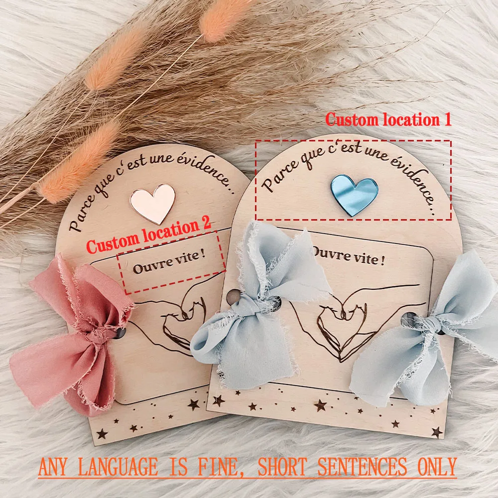 Personalized Wooden Surprise Box With Child\'s Photo Would You Be My Godmother/Godfather Thanks Best Idea Gifts Laser Engraving