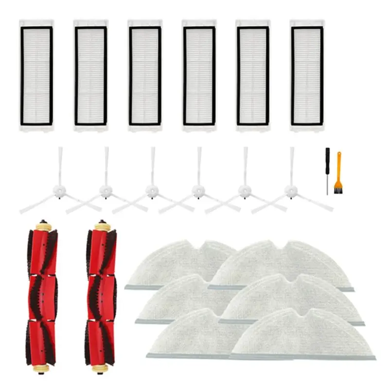 

ABGG-Аксессуары для робота-пылесоса Xiaomi S5 T7pro T6 Pure: основная щетка, боковая щетка, HEPA-фильтр, салфетка для влажной уборки A