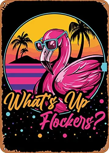 

Whats Up Flockers Vintage Look Metal Sign Art Prints Retro Gift 8x12 Inch