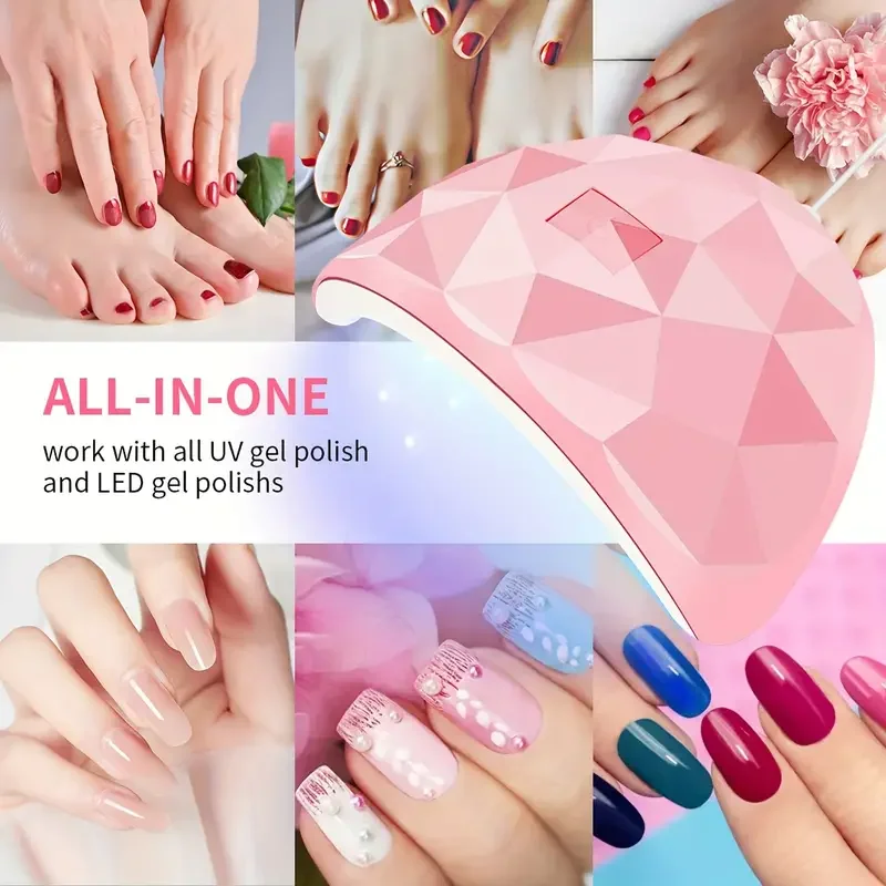 YIKOOLIN USB 54W UV/LED Nail Curing Lamp For Curing Gel LED Nail Phototherapy Machine for Home Salon Small Size 2 Timer Setting