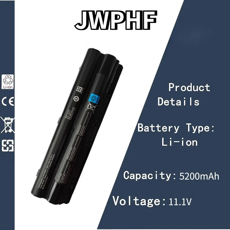 

11.1V 5200mAh JWPHF Battery For Dell XPS 14 15 17 L501X L502X L701X L702X L401X L501X L502X 312-1123 R4CN5