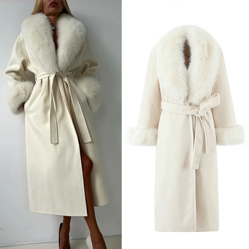 معطف نسائي من الفرو الصناعي موضة خريف وشتاء 2025 معطف سميك للنساء سترة طويلة أنيقة غير رسمية للسيدات #1