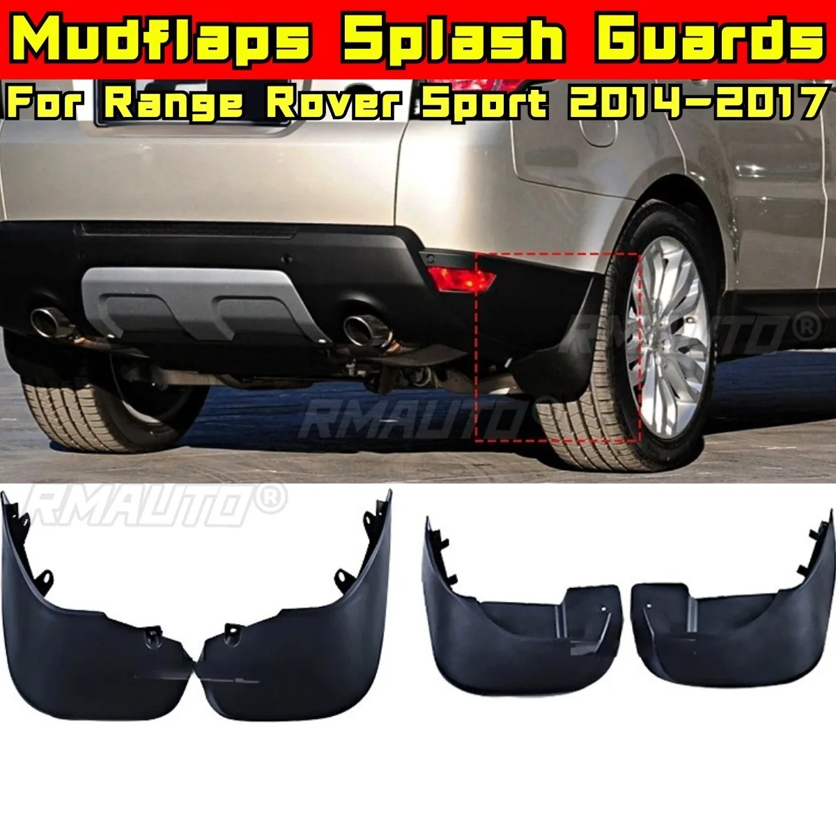 

For Range Rover Sport 2014-2017 Exterior Accessories Mudflaps Splash Guards Front Rear Fender Mudguards Modification Part