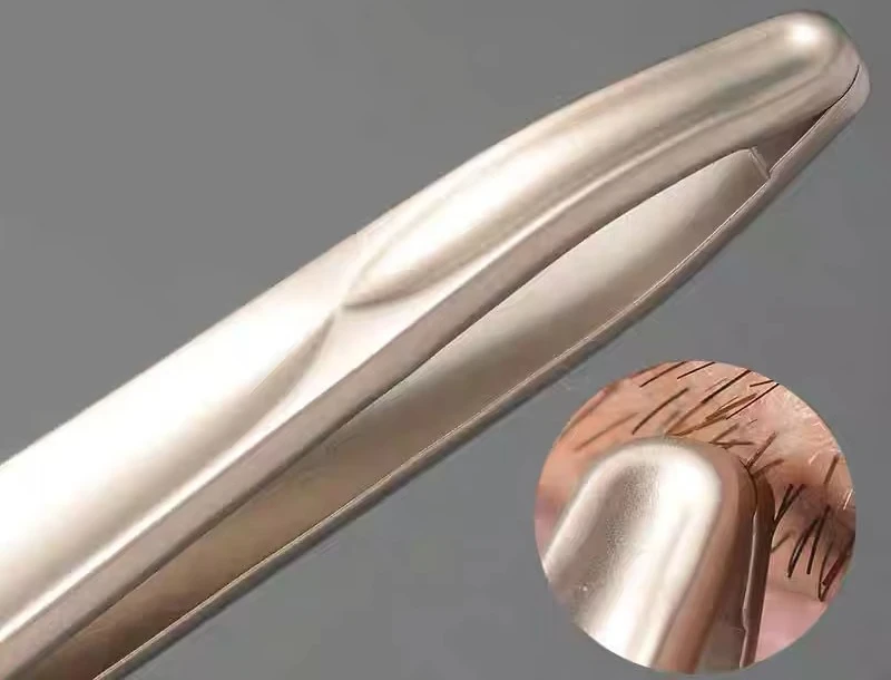 Premium Round Tip Tweezers for Eyebrow, Facial Hair & Beard, Precision Seamless Clip for Hair Removal